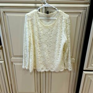 Chicos lace cream color top